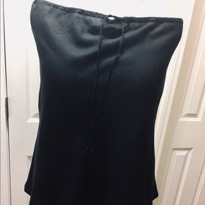 Black skirt with skinny cord belt